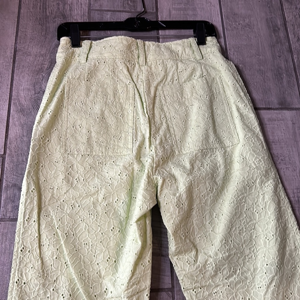 Derek Lam 10 Crosby eyelet cargo light green pants size 4 small women’s nwot - Picture 9 of 10